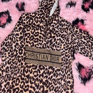 Christian Dior Leopard Print Hoodie